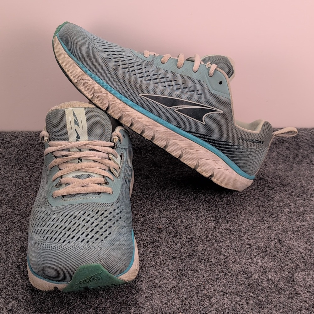 Altra Provision 5 Running Shoes Womens 8 Grey Teal ALOA4VRC324 Stability Sneaker